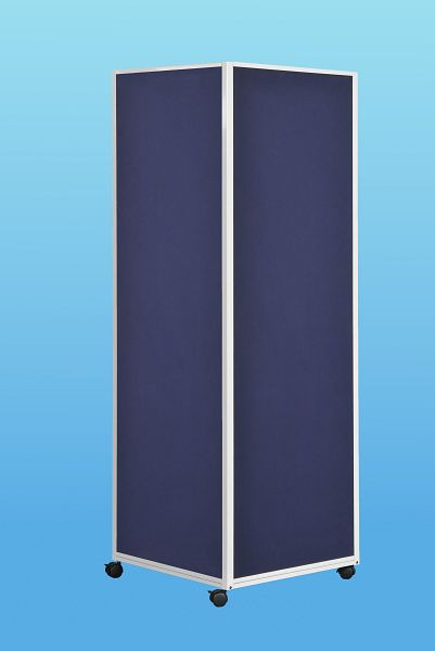 Carto Litfass-Säule, mobil, Textil königsblau, B 62 x H 187 cm mit Rollen, LF1806-K95