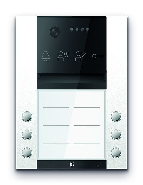 TCS Türkontrollsystem PES PRO IP Video Außenstation 6T 2 Spalten AP RAL9010 reinweiß, AVA410206-0019