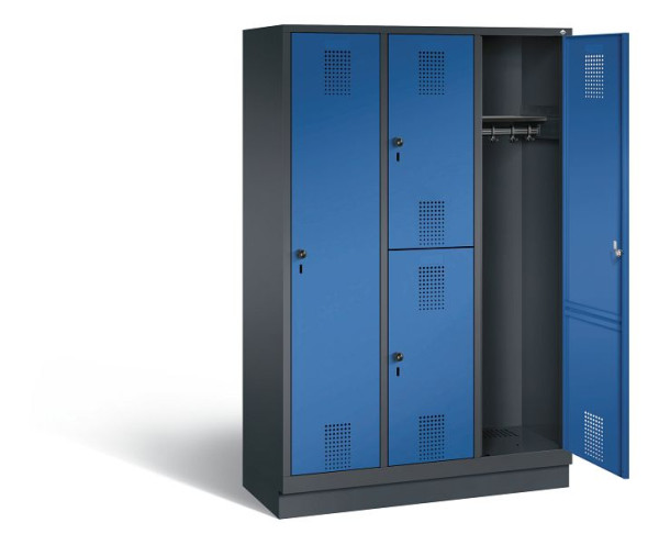 C+P Kombi-Spind Evolo, H1800xB1200xT500mm, Farbe: Schwarzgrau / Enzianblau, 48620-32 S10032