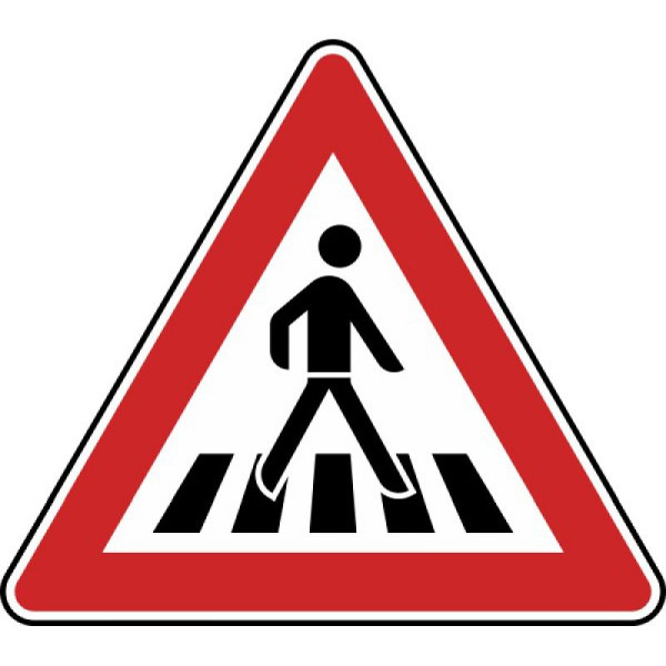 Stein HGS Fußgängerüberweg, Aufstellung links Nr. 101-21, 630 mm, RA2, Flachform 3 mm, 101-21-123