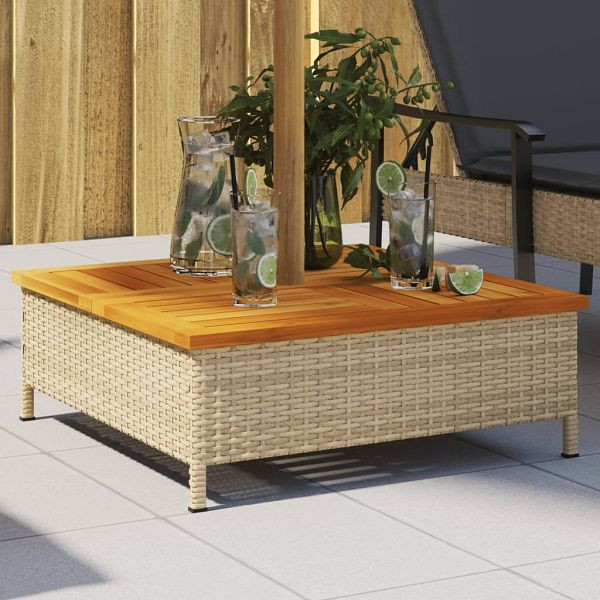 vidaXL Verkleidung für Sonnenschirmständer Beige 70x70x25 cm Akazie, 365954
