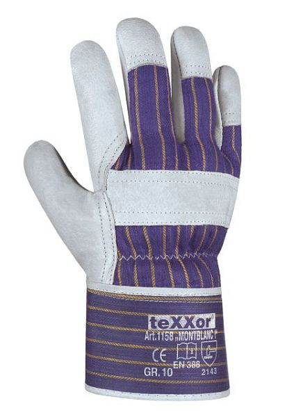 teXXor Rindvollleder-Handschuhe "MONTBLANC I", Größe: 9, VE: 12 Paar, 1158-9
