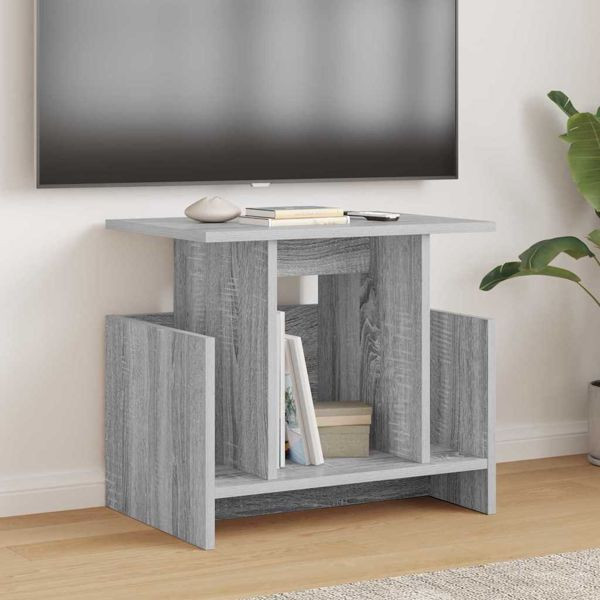 vidaXL TV-Ständer 2 pcs Graues Sonoma 50 x 35 x 45 cm Holzwerkstoff, 891011