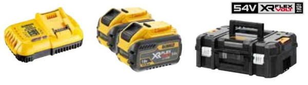 DeWalt Flexvolt Akku-Starter-Set, 216 Wh (Inhalt: 2 x DCB548, 1 x DCB118), DCB118Y2T-QW