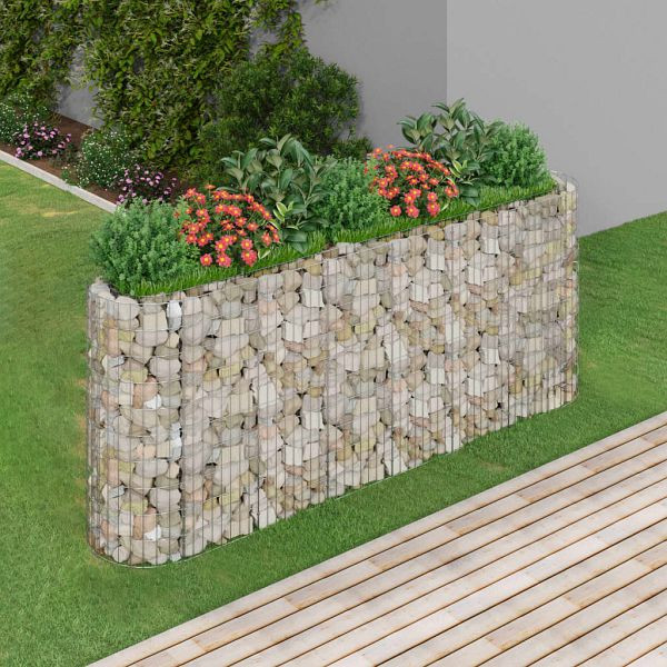 vidaXL Gabionen-Hochbeet Verzinktes Eisen 260x50x100 cm, 152034