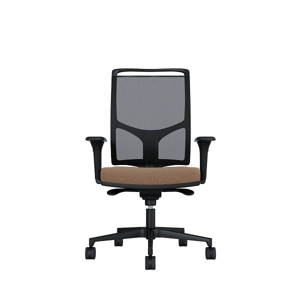 Bisley Bürodrehstuhl Zed, Schwarzes Kunststoff, Höhenverstellbare Armlehnen, Fußkreuz und Armlehnen aus Kunststoff, NE0533 beige, ZEDKSLSNE0533