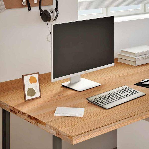 vidaXL Schreibtischplatte Hellbraun 220x100x4 cm Massivholz Eiche, 3282883