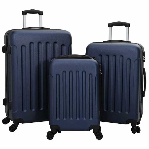 vidaXL Koffer Set 3-teilig Dunkelblau 50 x 31 x 78 cm ABS Plastik, Stahl, 42006245