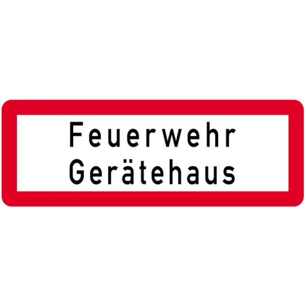 Stein HGS Sonderschild, Feuerwehr Gerätehaus, 597 x 210 mm, 14957