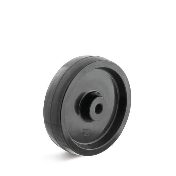 Torwegge hitzebeständiges Kunststoffrad, Tragfähigkeit 160 kg, Rad-Ø 100 mm, Radbreite 34 mm, Achsloch-Ø 12 mm, Nabenlänge 40 mm, 0016809