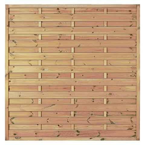 T&J Maxi-Massiv-Zaun 180 x 180 cm, Rahmen 45/45 mm, kdi grün, Lamellen geriffelt & geschraubt, 11001