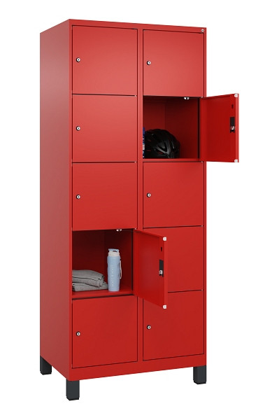C+P Schließfachschrank Evolo PLUS, mit Füßen, 10 Fächer, 1950x800x500mm, 3020/3, 049010-225 S10025