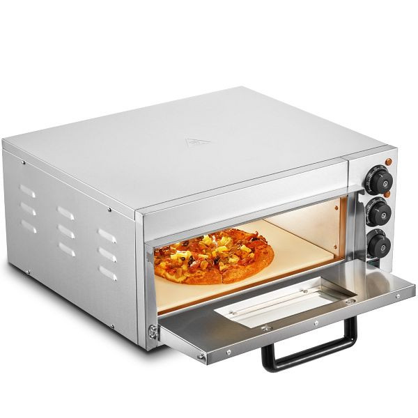 VEVOR Kommerzieller Pizzaofen Backofen 406mm Edelstahl Elektrisch 3 Drehknöpfe, FMDRPSLDCSXNPGHLVV2