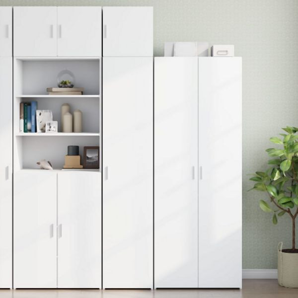 vidaXL Hochschrank Schmal Weiß 40x42,5x225 cm Holzwerkstoff, 3281273