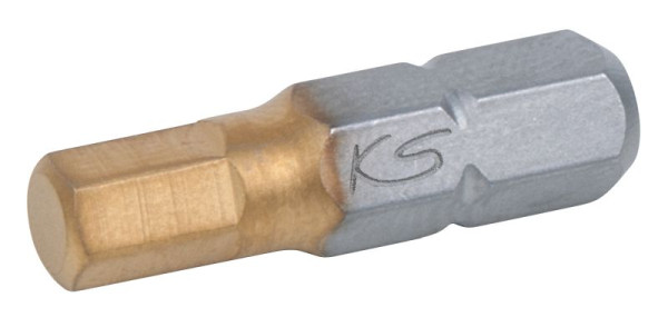 KS Tools 1/4" TIN Bit Innensechskant, 25mm, 2mm, VE: 5 Stück, 911.3665