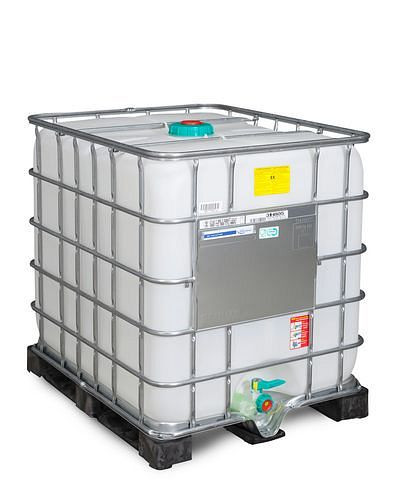 DENIOS IBC Gefahrgut-Container, EX, PE-Palette, 1000 Liter, NW150, Auslauf NW50, 266173