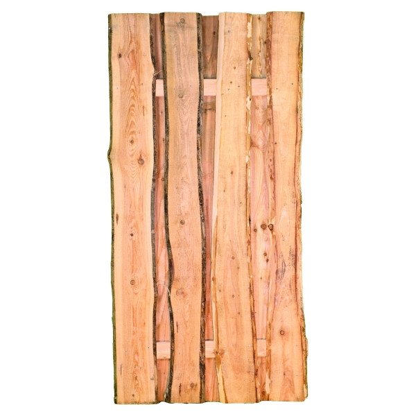 T&J JÜTLAND-Serie Lärche, 90 x 180 cm, 90 x 180 cm, Riegel 30/80 mm, Bretter sägerau 20mm mit Baumkante, 29333