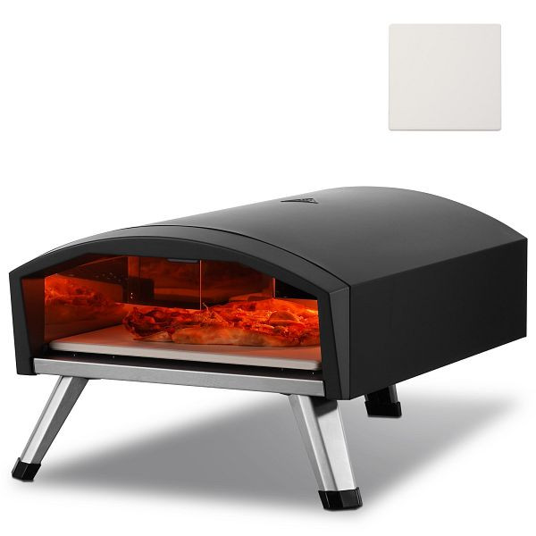 VEVOR Outdoor-Pizzaofen Tragbarer Gasofen Pizzamaker Camping 30cm Party Schwarz, BXPSLWPTWXZGU1WWIV0