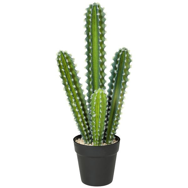 HOMCOM Kunstpflanze Kaktus Pflanzen 53 cm künstliche Pflanzen im Topf für Zuhause, Büro, 83C-207V00GN