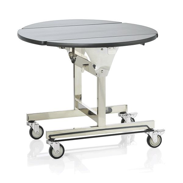 WAS Serviertisch, 110 x 81 x 75 cm, Chromnickelstahl/MDF, 4439000