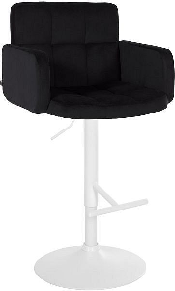 CLP Barhocker Los Angeles Samt weiß, schwarz, 323095