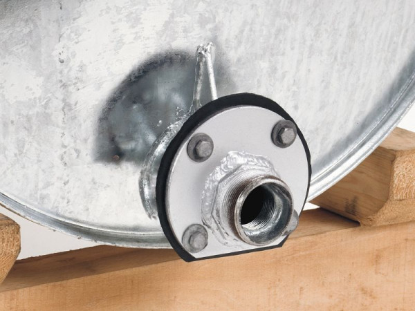 Growi Wechselflansch für Stahlwassertank, zum Anschrauben, 160 mm Durchmesser, 10038340