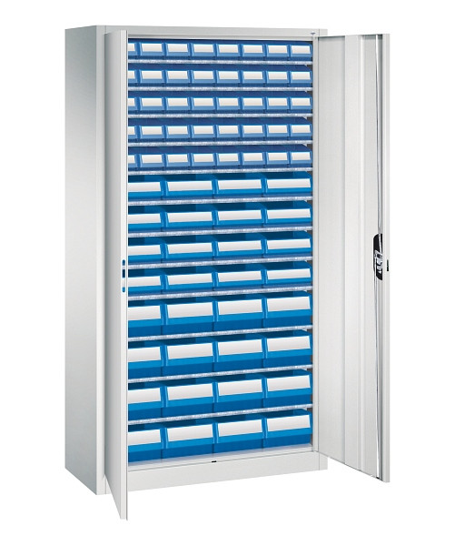 C+P Magazinschrank Serie 13, H1980xB1000xT420mm, 7035/7035, Einlegeböden 12, 133144-28 S10112