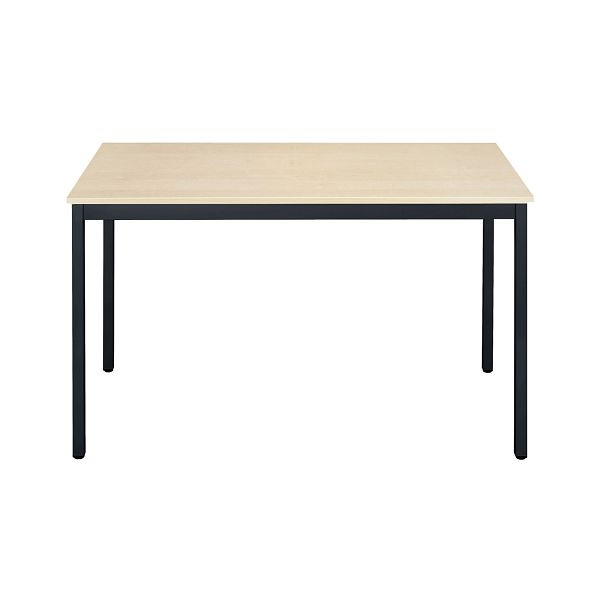 Bisley Mehrzwecktisch, Breite 1400 mm, Tiefe 700 mm, 25mm Tischstärke, 333 schwarz x MP ahorn, MTC251407MP333