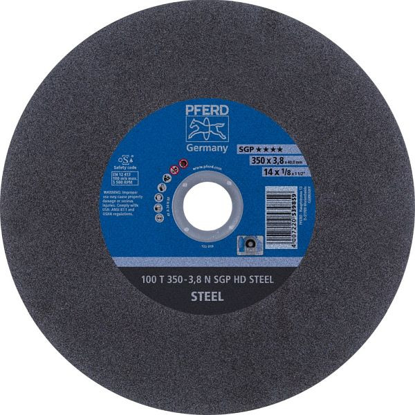 Pferd Trennscheibe HEAVY DUTY 100 T 350-3,8 N SGP HD STEEL/40,0, VE: 10 Stück, 66323695