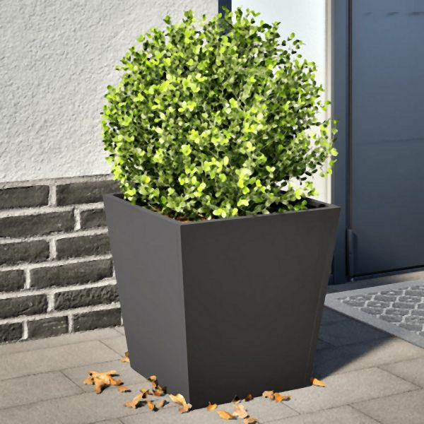 vidaXL Pflanzkübel 2 Stk. Schwarz 40x40x40 cm Stahl, 851053