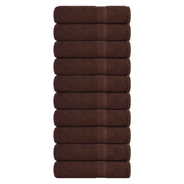 vidaXL Handtücher 10 Stück Braun 50x100 cm 360 g/m² 100% Baumwolle, 136760