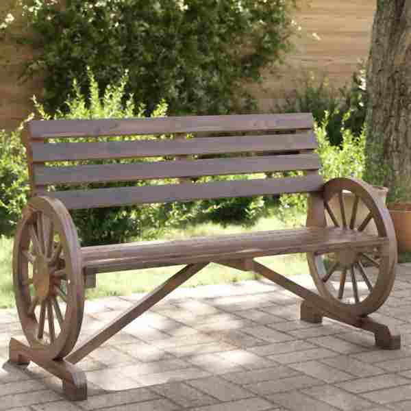 vidaXL Gartenbank 2-Sitzer Massivholz Tanne, 365104, 8721012242135