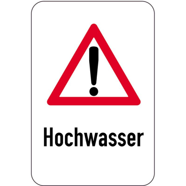 Stein HGS Sonderschild, Hochwasser, 400 x 600 mm, Piktogramm: schwarz, rot, 14983
