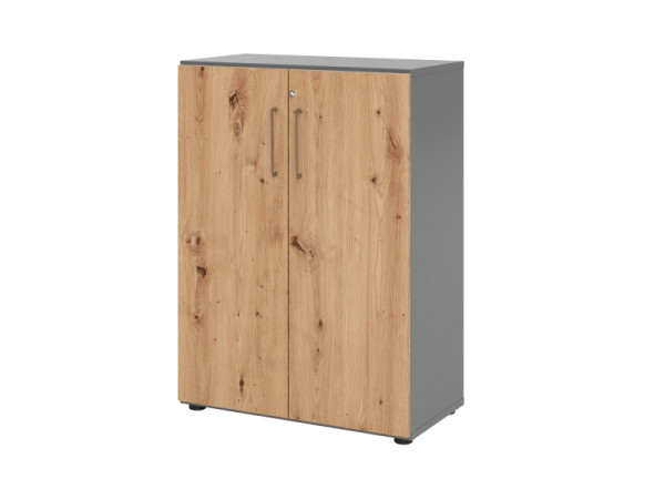 Hammerbacher Schrank 3OH 938T3 Graphit/Asteiche, V938T3/G/R/BS