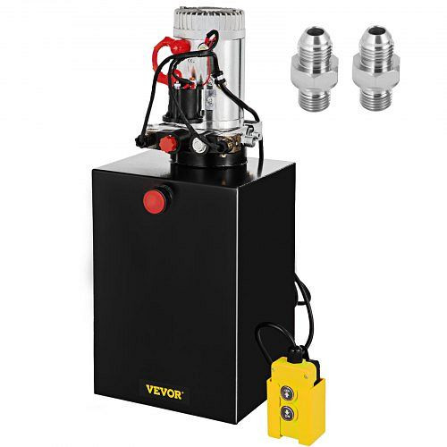 VEVOR Hydraulikpumpe, elektrische Hydraulikpumpe, 20 Quart, doppeltwirkender Metallbehälter für Kippanhänger, CZYYB20KTTXSZYB01V0