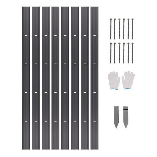 VEVOR Beeteinfassung, 8x183 cm, Rasenkante aus Aluminiumlegierung, biegbare Garteneinfassung, robuster Zaun für Beete/Hofwege, LZJSPZ8PCS72VOIEEV0