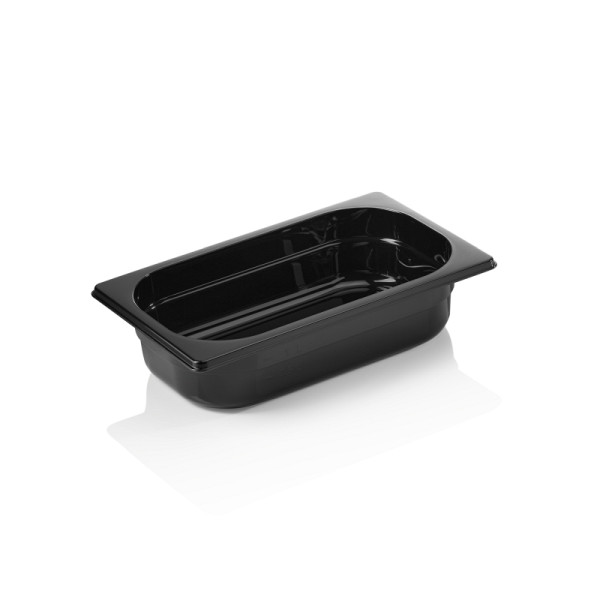 WAS GN Behälter GN 96 BLACK 1/4-065 mm, schwarz, Polycarbonat, 9614065