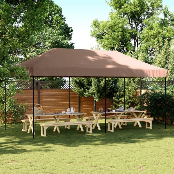 vidaXL Partyzelt Faltbar Pop-Up Braun 580x292x315 cm, 4004940