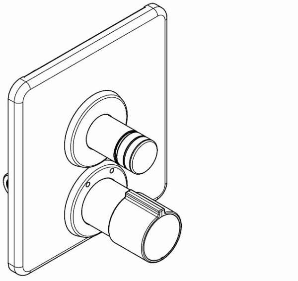 KWC Selbstschluss-Thermostatbatterie, AQUALINE-Therm, hydraulisch gesteuert, Fließzeit stufenlos einstellbar, 2030024571