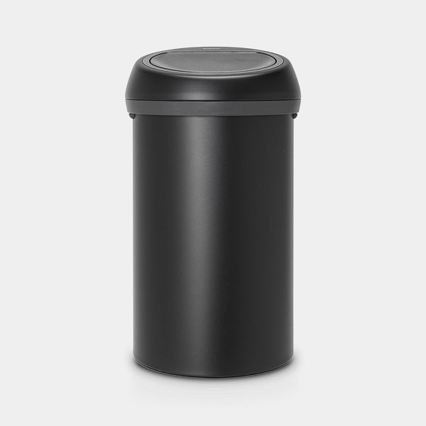 Brabantia Mülleimer Touch bin 60 Liter Mineral Mondlicht schwarz / Deckel Mineral Moonlight schwarz, 128981