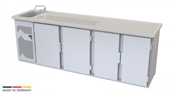 hefa Theke Novis 27V/1L-TTTT, Abmaße: 950 x 2.700 x 650/700 mm, Novis 27V/1L-TTTT