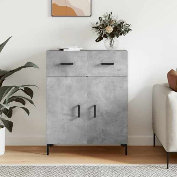 vidaXL Sideboard Betongrau 69,5x34x90 cm Holzwerkstoff, 827984