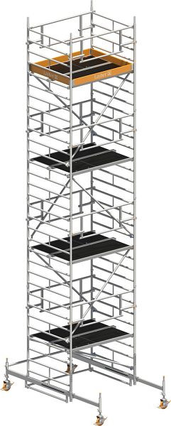 Layher Gerüst Uni Kompakt P2 SAFETY PLUS mit Doppelgeländer, Max. Plattformhöhe: 7,38 m, 1425007