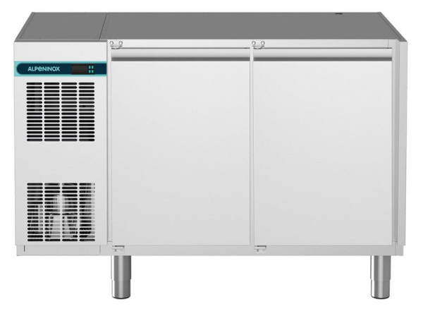 ALPENINOX Kühltisch, 2 Abteile CLM 700 2-7001, für GN 1/1, steckerfertig, Umluftkühlung, 402721000