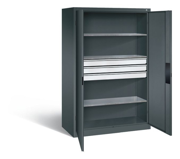 C+P Werkzeugschrank Acurado, H1950xB1200xT600mm, Farbe: Anthrazitgrau, Muldengriff, 8932-5230 S10175
