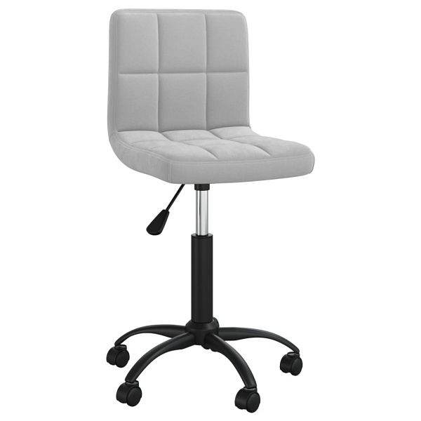vidaXL Esszimmerstuhl Drehbar Hellgrau Samt, Material: Samt (100% Polyester), schwarz-pulverbeschichteter Stahl, 3087596
