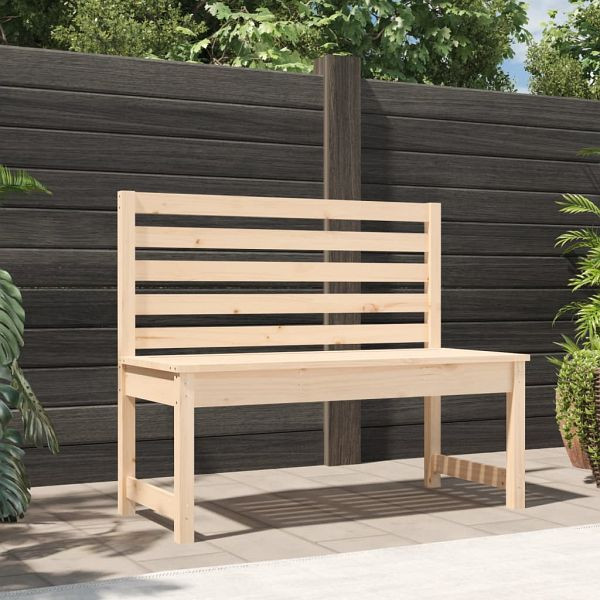 vidaXL Gartenbank 109 cm Massivholz Kiefer, Material: Massives Kiefernholz (unbehandelt), 824032