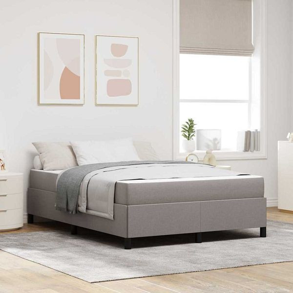vidaXL Boxspringbett Taupe und Schwarz 140 x 190 cm, 3398861