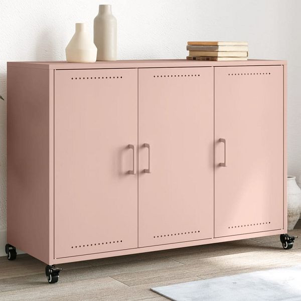vidaXL Sideboard Rosa 100,5x39x72 cm Kaltgewalzter Stahl, 846681