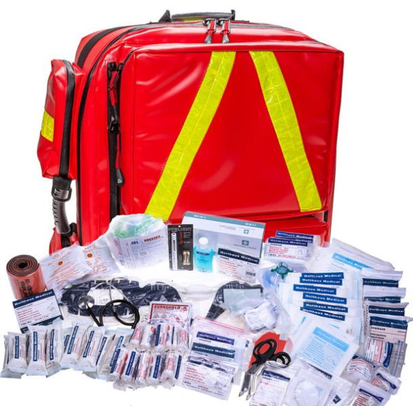 MBS Medizintechnik Notfallrucksack XL mit Füllung nach DIN 14142 FEUERWEHR, 101175